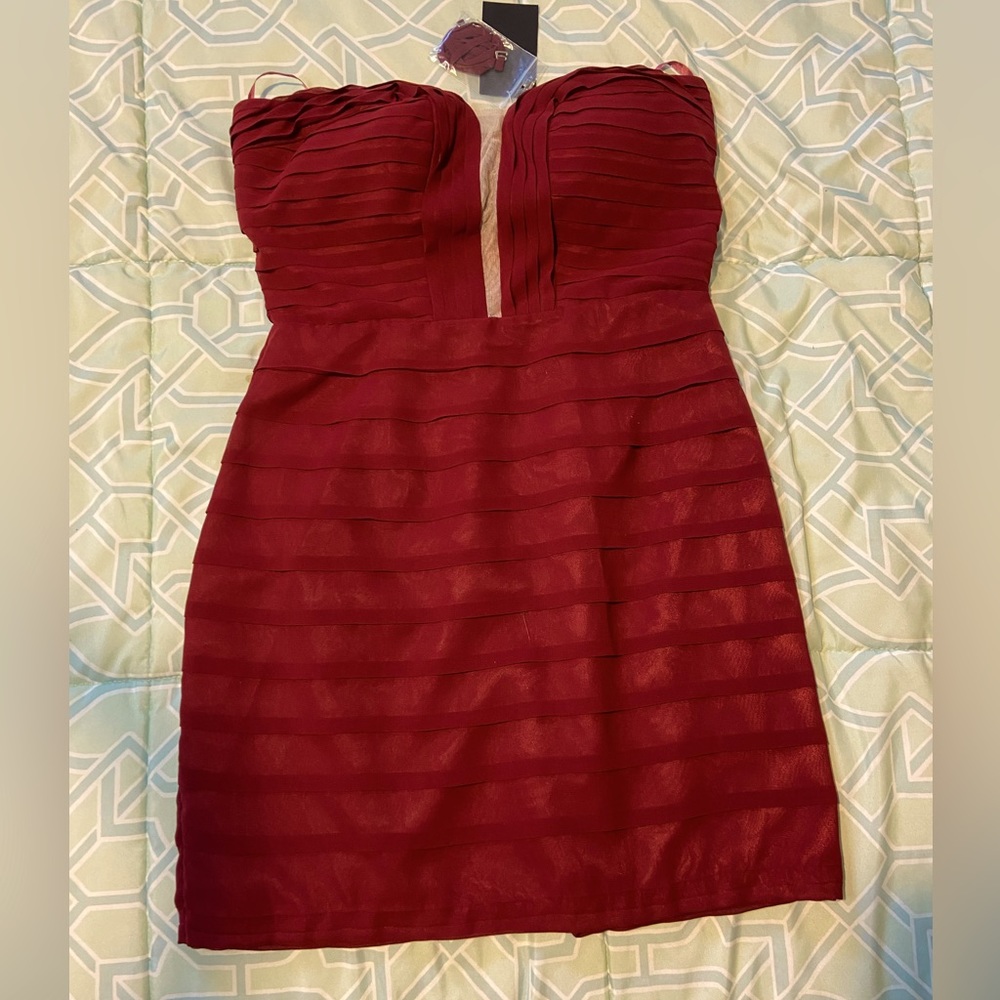 Soloist Bandage Dress, Strapless, Size Large